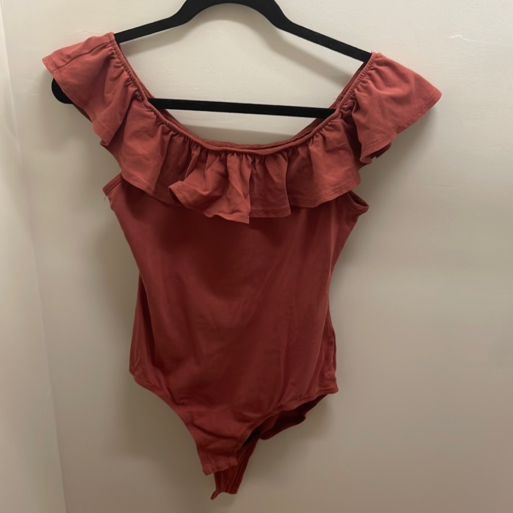 Burnt orange bodysuit - xhiliration size small